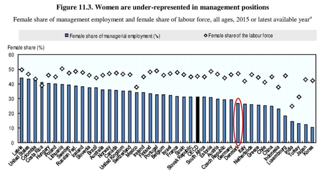 Kvinder i ledelse i Verdens nationer OECD oversigt