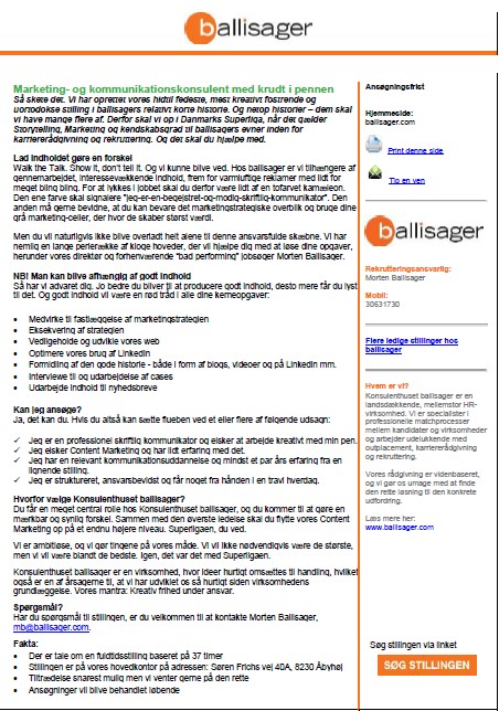 Andrés version af jobannoncen